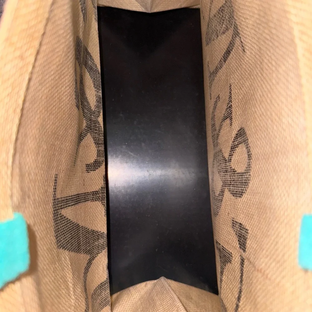 Fortnum & Mason F&M Jute Bag For Life Turquoise Handle Tote Shopping NEW